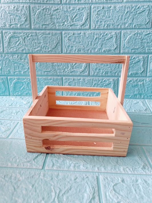 Pine Basket with Handle 8*8inch