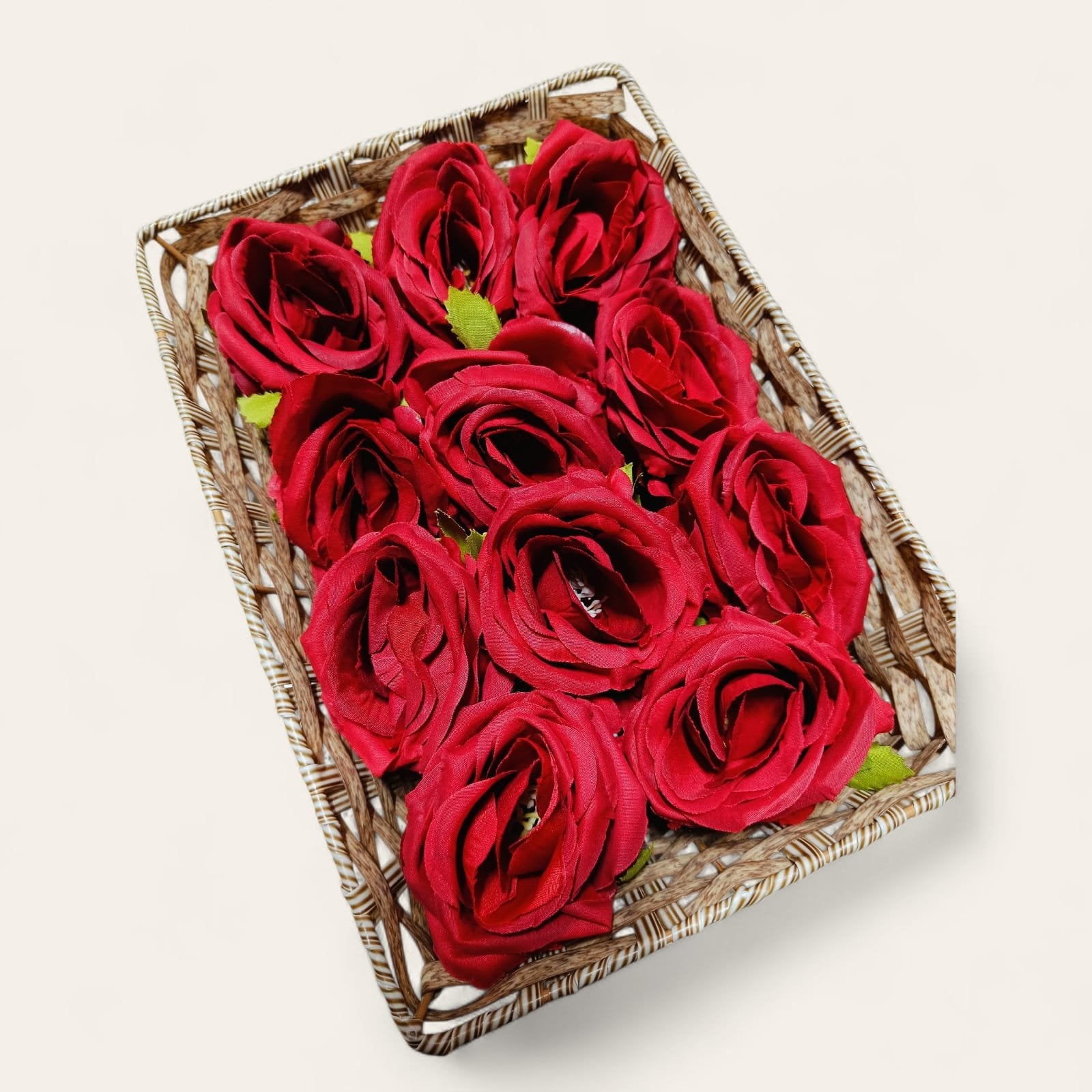 Artificial Red Rose Flower 3inch - 5pc