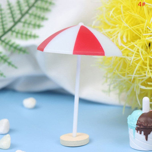 Beach Sun Red Umbrella Miniature (1480249) - 1pc