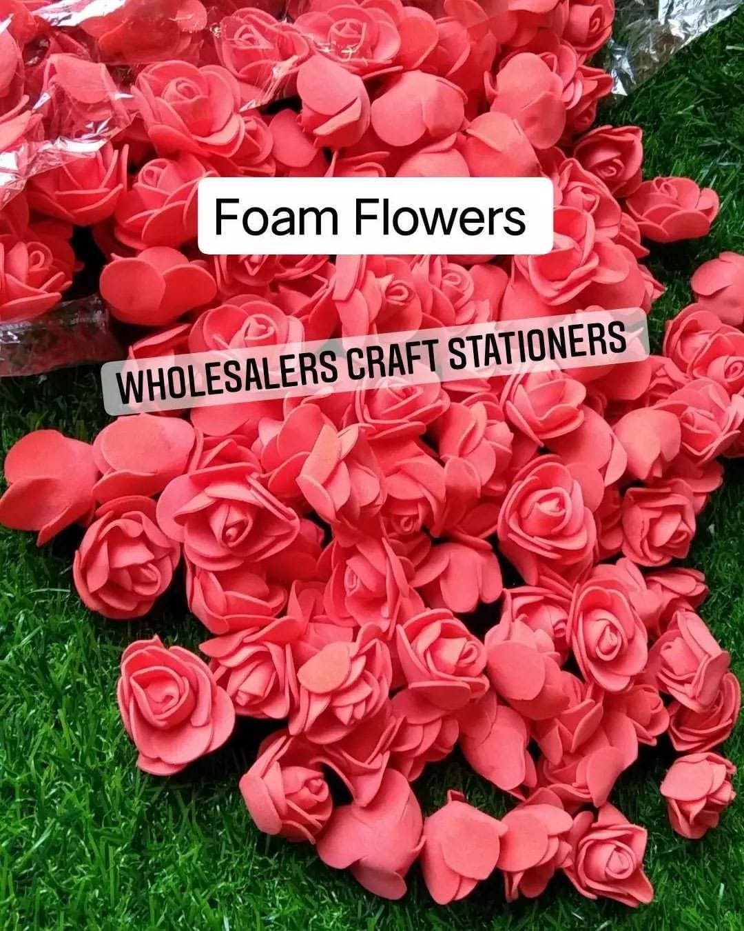 Foam Flower Red - 50 piece