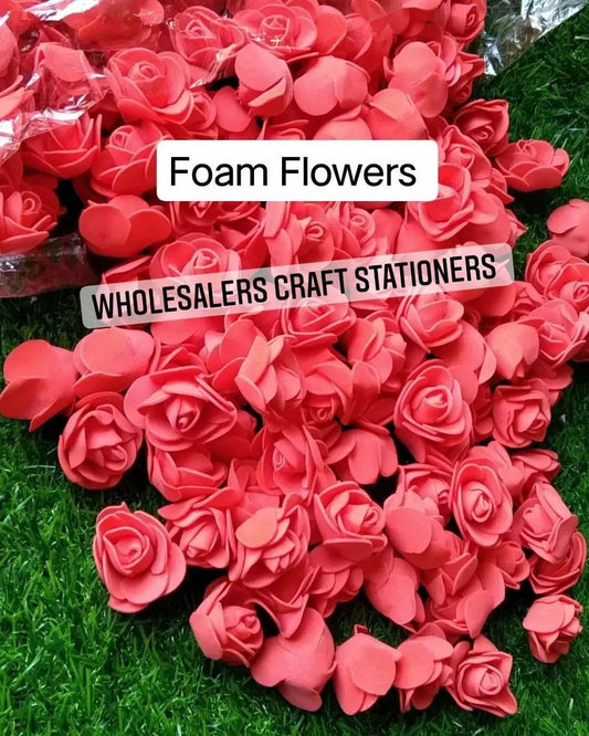 Foam Flower Red - 50 piece