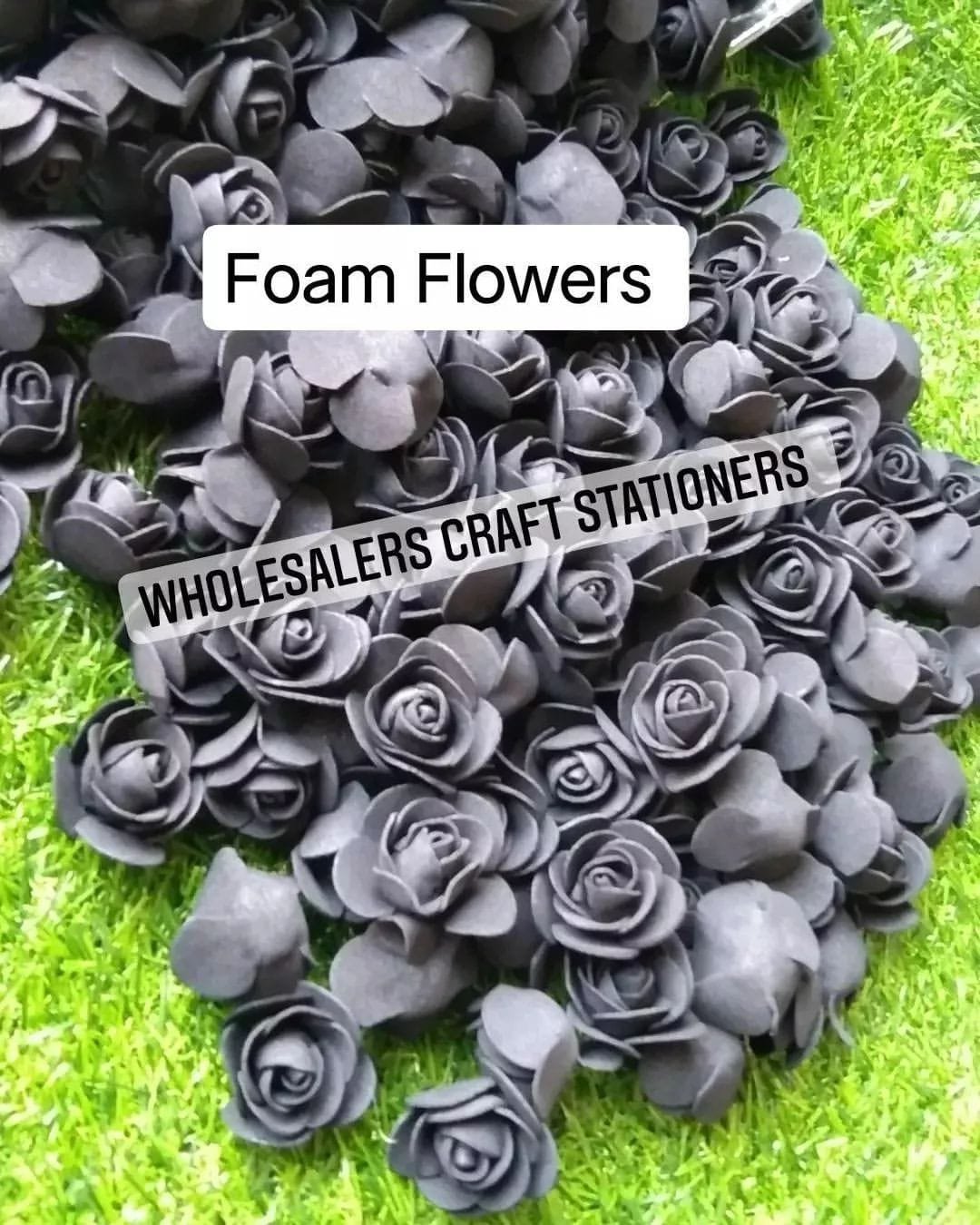 Foam Flower Black - 50 piece