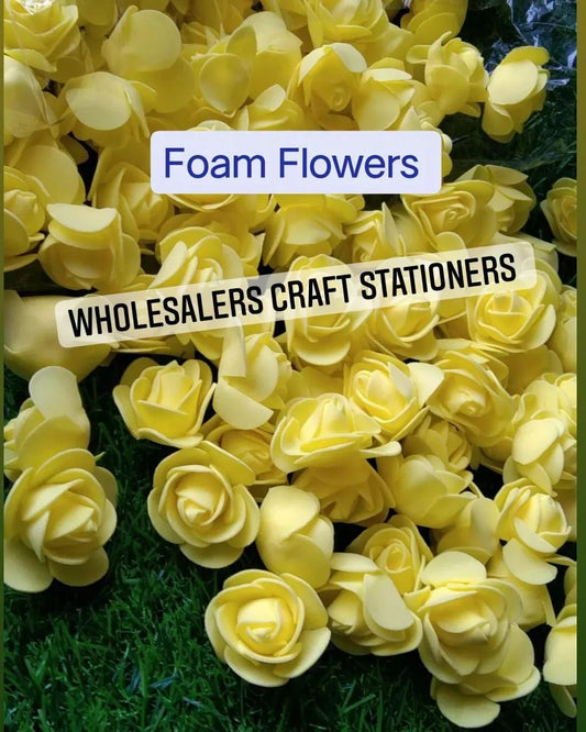 Foam Flower Yellow - 50 piece