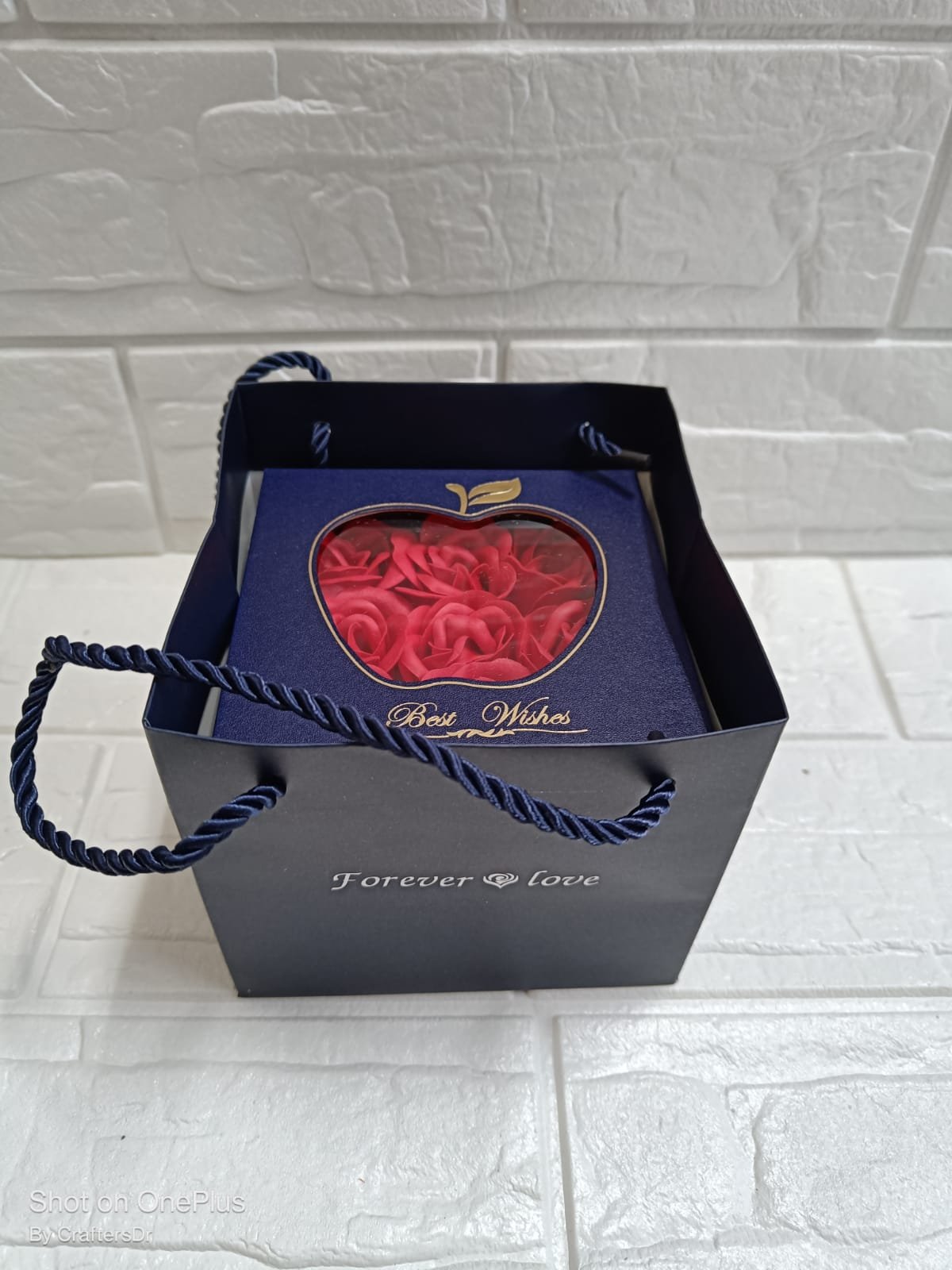Scented Rose with Necklace Gift Box - 1pc