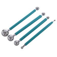 Double Sided 4 Tools Modelling Stainless Steel Ball Tools