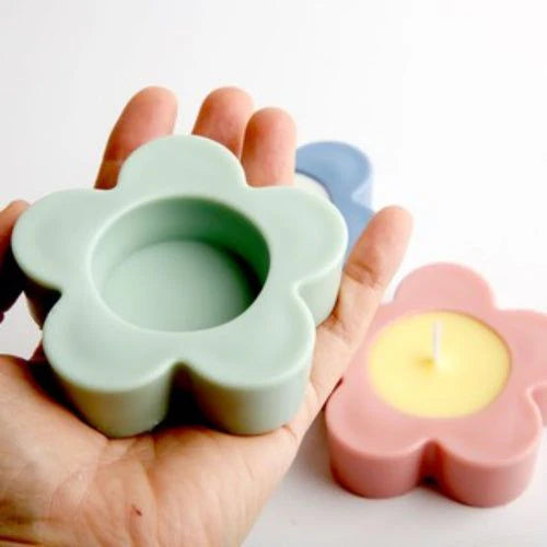 5 Kali Flower Tea Light Candle Holder Mould - 1pc
