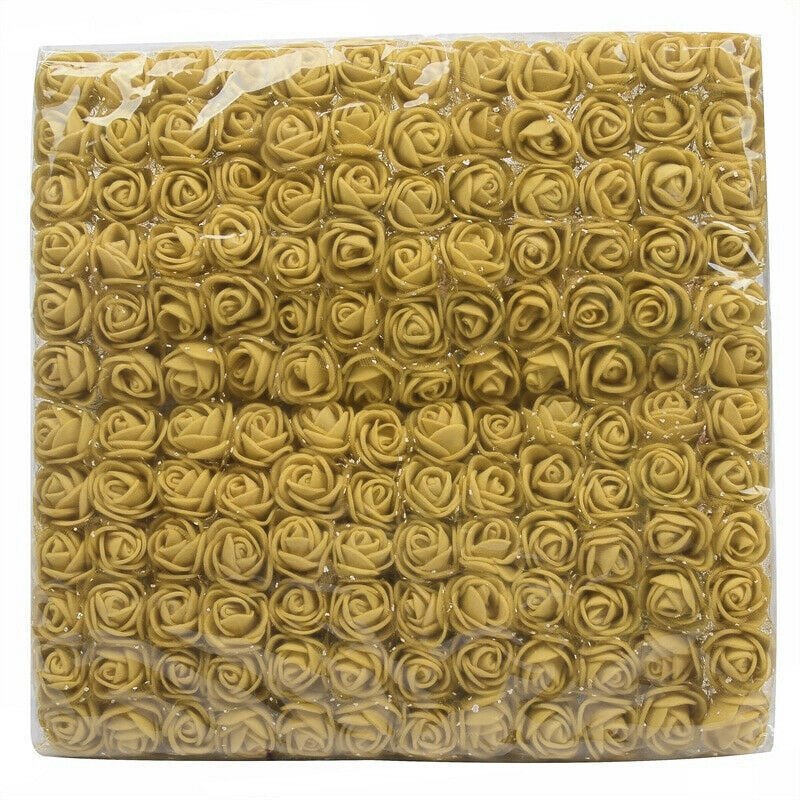 Brown/ Golden Foam Flower - 144pcs