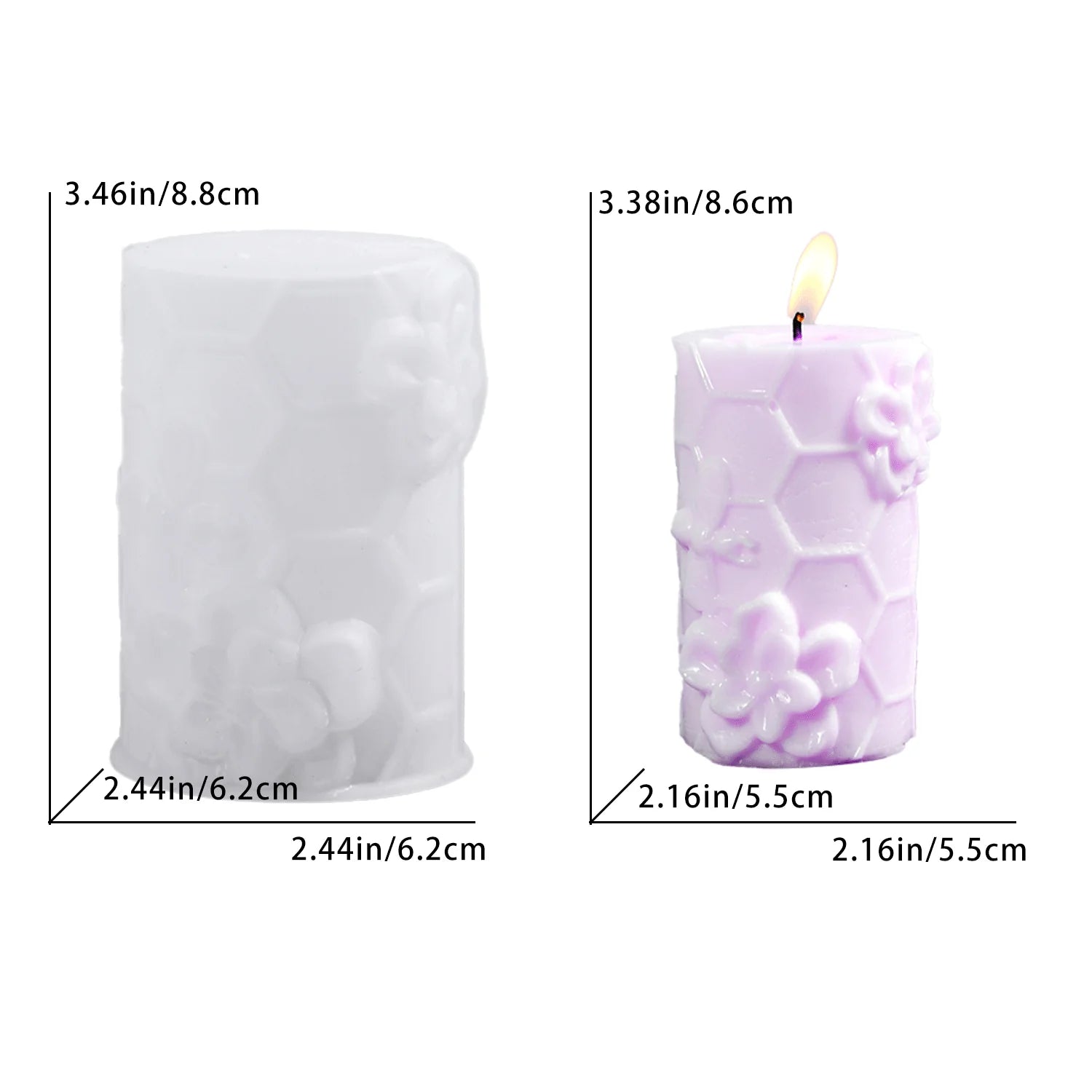 Honeycomb & Bee Theme Candle Mould (SM1143)