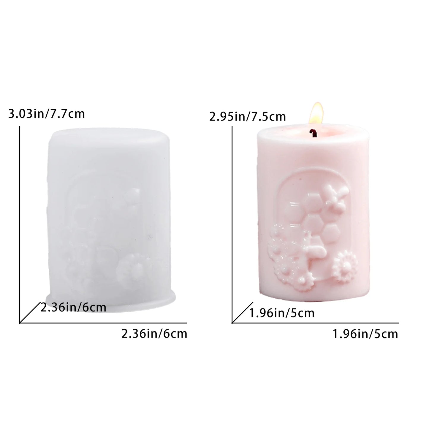 Honeycomb & Bee Theme Candle Mould - (SM1146)