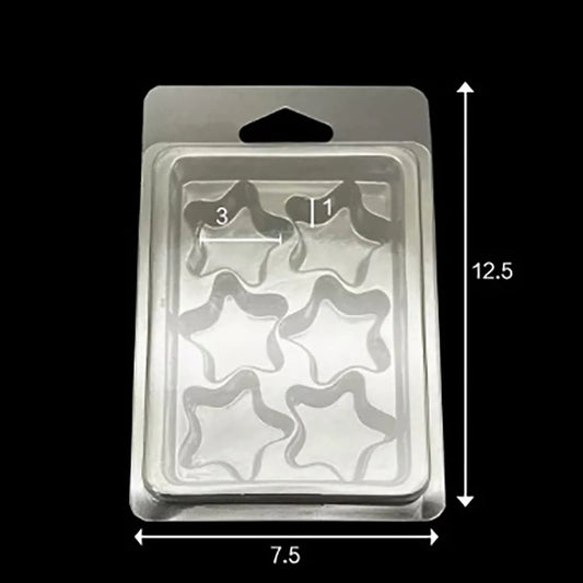 Clear Blister Mould & Clamshell Packaging for Wax Melts Star (WX311) - 1pc